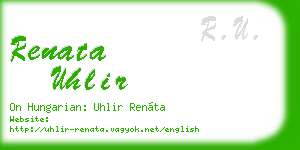 renata uhlir business card